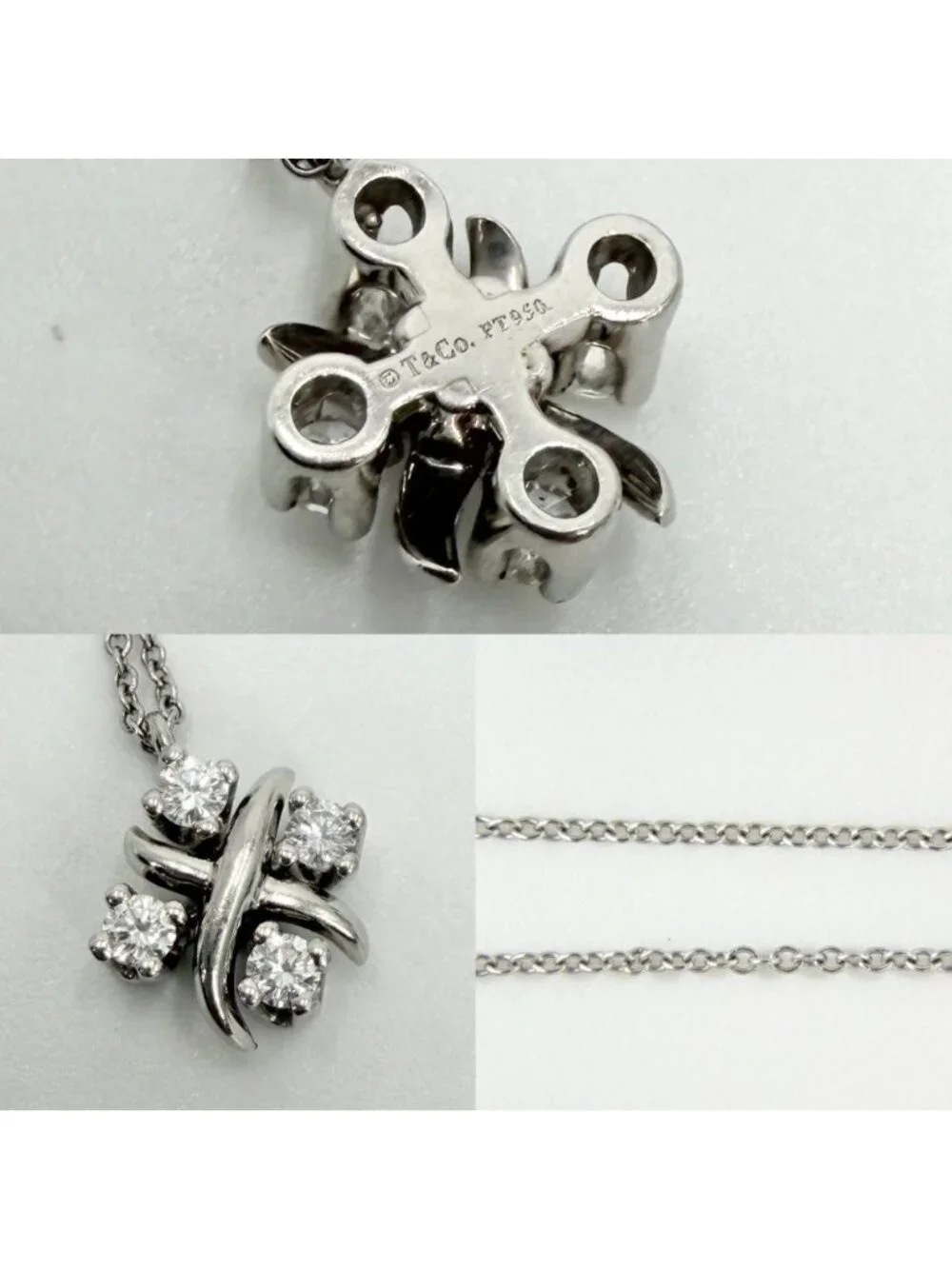 Tiffany & Co Necklace Jean Schlumberger Sixteen Stone Cross Stitch Accessory